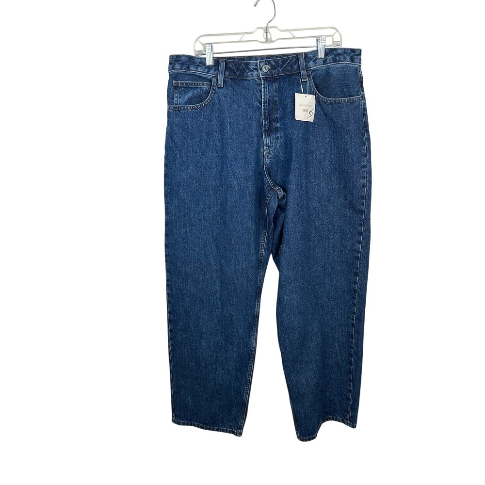 Uniqlo JW Anderson Jeans Women 12 Blue NWT Straight Leg Cotton 221-483999
